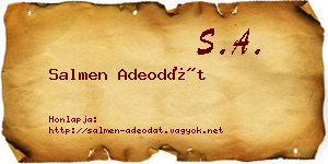 Salmen Adeodát névjegykártya